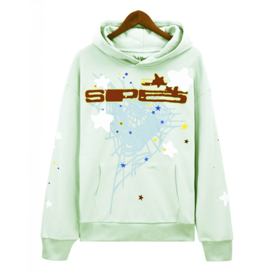 Sp5der Spider Web Hoodie-Green #5505