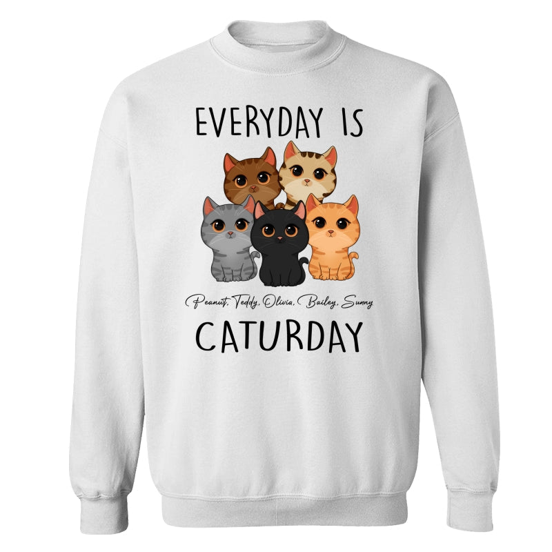 Everyday Is Caturday Cute Cats Vector Personalized Shirt