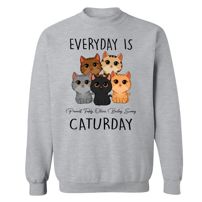 Everyday Is Caturday Cute Cats Vector Personalized Shirt