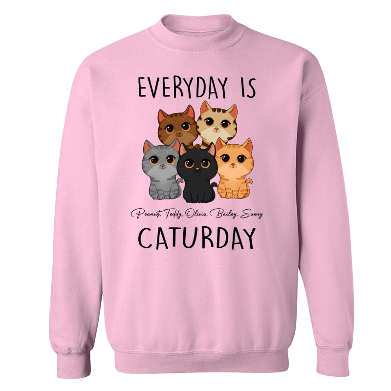 Everyday Is Caturday Cute Cats Vector Personalized Shirt