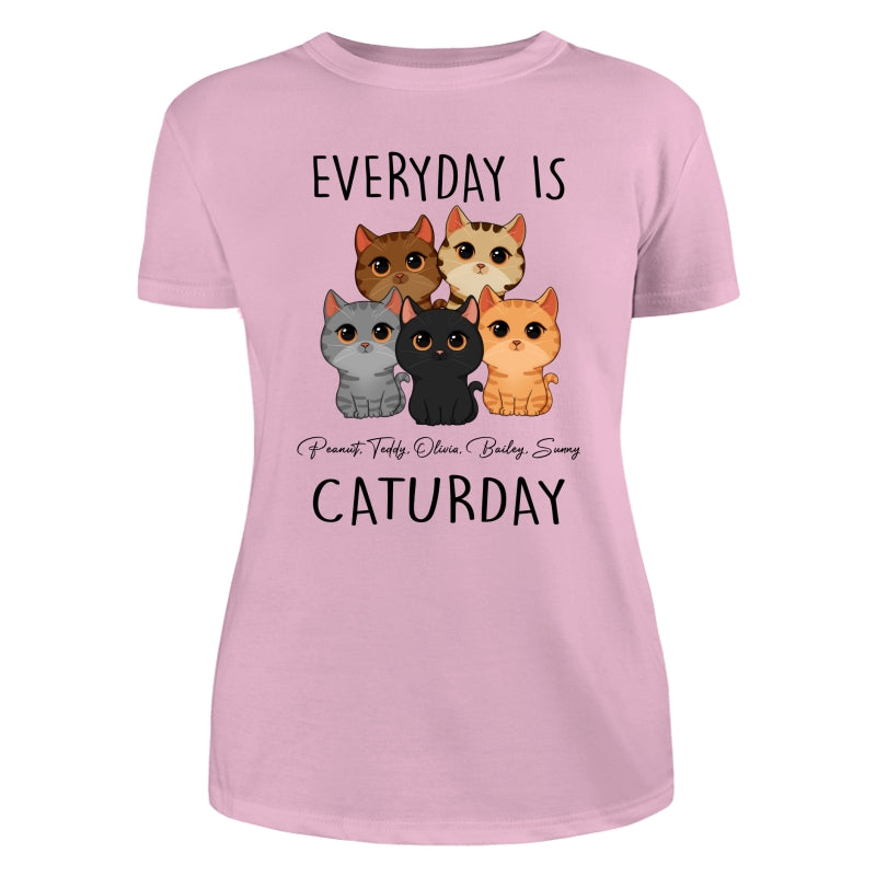 Everyday Is Caturday Cute Cats Vector Personalized Shirt