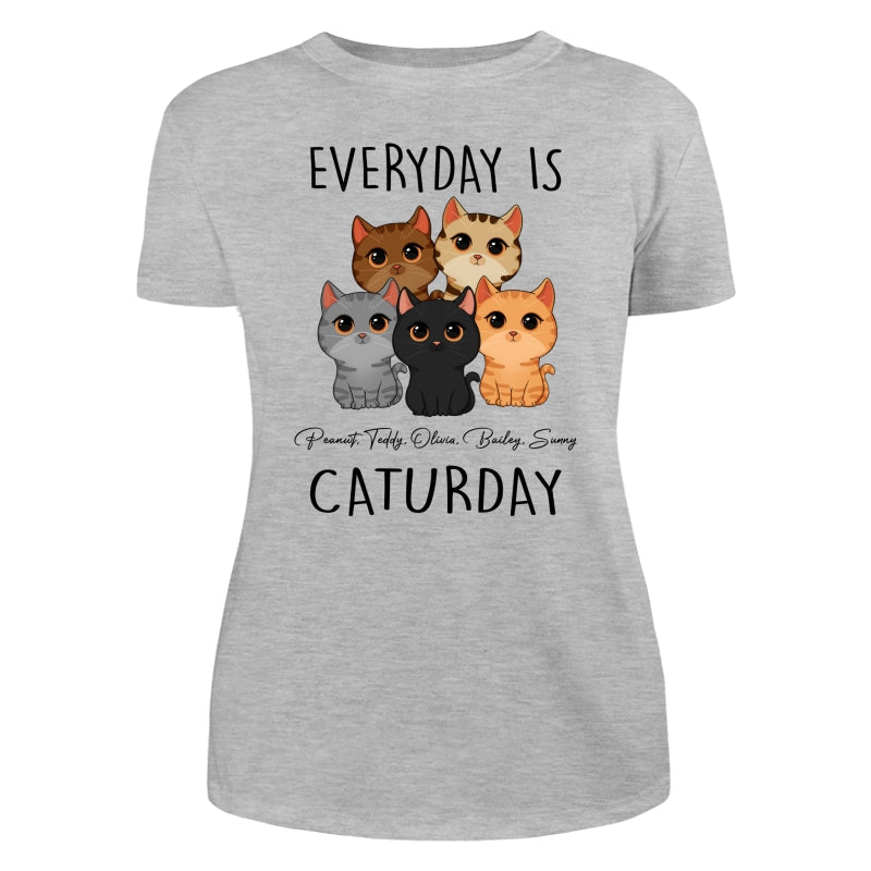 Everyday Is Caturday Cute Cats Vector Personalized Shirt