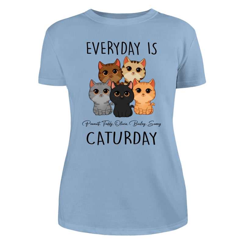 Everyday Is Caturday Cute Cats Vector Personalized Shirt